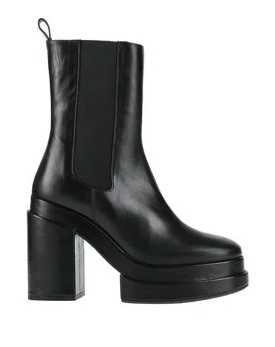 Paloma Barceló Woman Ankle Boots Black Size 9.5 Leather