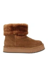 Paloma Barceló Woman Ankle Boots Camel Size 7 Leather In Sand