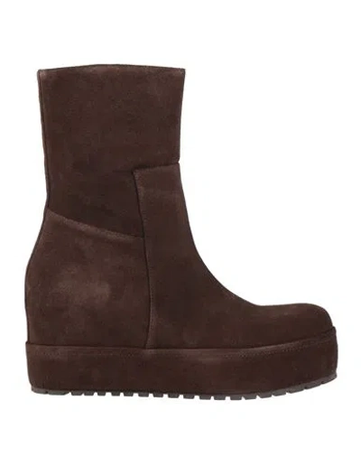 Paloma Barceló Woman Ankle Boots Chocolate Brown Size 9.5 Leather
