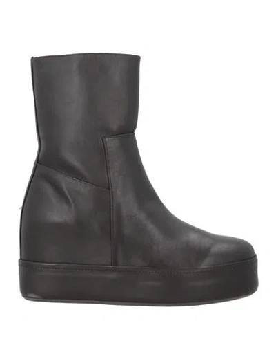 Paloma Barceló Woman Ankle Boots Dark Brown Size 6 Leather
