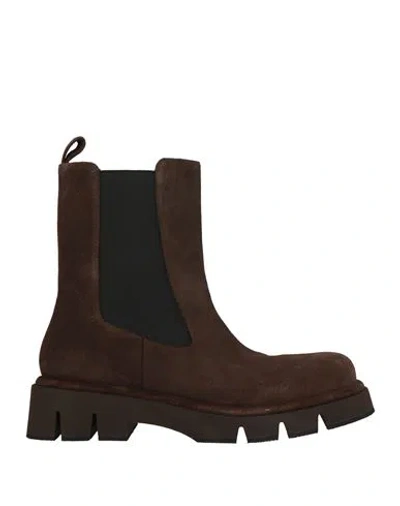 Paloma Barceló Woman Ankle Boots Dark Brown Size 7 Leather