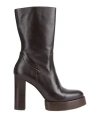Paloma Barceló Woman Ankle Boots Dark Brown Size 7 Leather