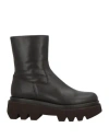 Paloma Barceló Woman Ankle Boots Dark Brown Size 9 Leather