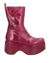 Paloma Barceló Woman Ankle Boots Garnet Size 6 Soft Leather