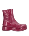 Paloma Barceló Woman Ankle Boots Garnet Size 8 Leather