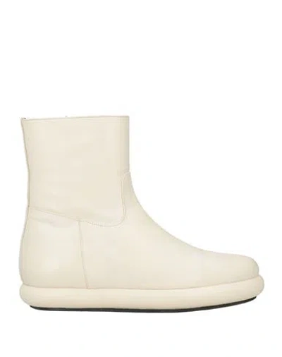 Paloma Barceló Woman Ankle Boots Ivory Size 8 Leather In White