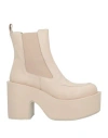 Paloma Barceló Woman Ankle Boots Ivory Size 9.5 Leather