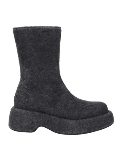Paloma Barceló Woman Ankle Boots Lead Size 8 Textile Fibers In Grey