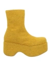 Paloma Barceló Woman Ankle Boots Marigold Size 7 Textile Fibers In Yellow