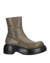 Paloma Barceló Woman Ankle Boots Military Green Size 10 Soft Leather