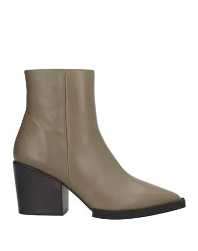Paloma Barceló Woman Ankle Boots Military Green Size 6 Leather