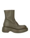 Paloma Barceló Woman Ankle Boots Military Green Size 9.5 Soft Leather
