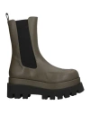 Paloma Barceló Woman Ankle Boots Military Green Size 8 Soft Leather In Green