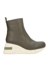 Paloma Barceló Woman Ankle Boots Military Green Size 10 Soft Leather In Green