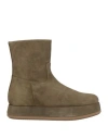 Paloma Barceló Woman Ankle Boots Sage Green Size 8 Leather