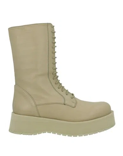 Paloma Barceló Woman Ankle Boots Sage Green Size 8 Leather
