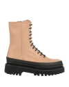 Paloma Barceló Woman Ankle Boots Sand Size 7 Leather In Beige
