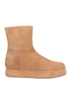 Paloma Barceló Woman Ankle Boots Sand Size 8 Leather