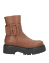 Paloma Barceló Woman Ankle Boots Tan Size 7 Leather