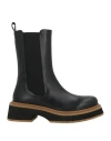 Paloma Barceló Woman Ankle Boots Tan Size 8 Leather In Black