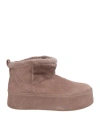 Paloma Barceló Woman Ankle Boots Taupe Size 8 Leather