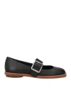 Paloma Barceló Woman Ballet Flats Black Size 6 Leather