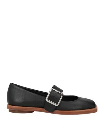 Paloma Barceló Woman Ballet Flats Black Size 6 Leather