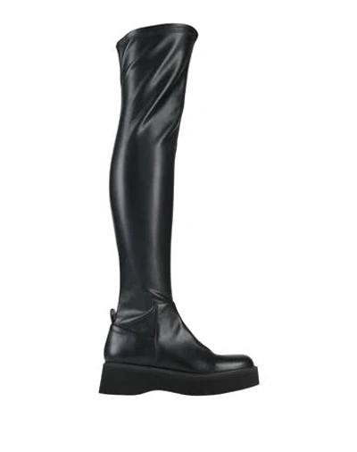 Paloma Barceló Woman Boot Black Size 7 Textile Fibers