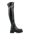 Paloma Barceló Woman Boot Black Size 7 Soft Leather, Textile Fibers In Black