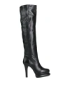 Paloma Barceló Woman Boot Black Size 7 Leather In Black
