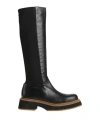 Paloma Barceló Woman Boot Black Size 8 Leather, Elastic Fibres