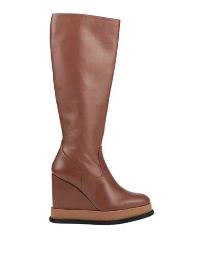Paloma Barceló Woman Boot Brown Size 7 Leather