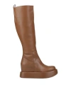 Paloma Barceló Woman Boot Camel Size 9.5 Soft Leather In Beige