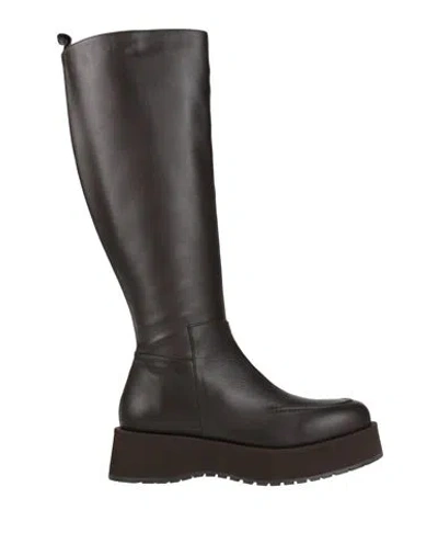 Paloma Barceló Woman Boot Dark Brown Size 8 Soft Leather