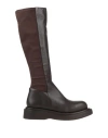 Paloma Barceló Woman Boot Dark Brown Size 7 Soft Leather, Textile Fibers