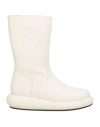 Paloma Barceló Woman Boot Ivory Size 8 Leather In White