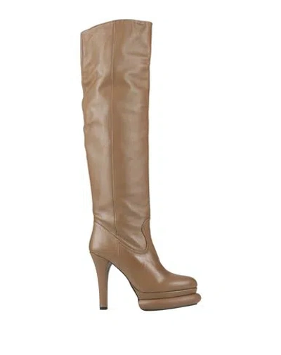 Paloma Barceló Woman Boot Khaki Size 6 Leather