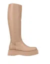 Paloma Barceló Gema Knee High Platform Boot In Beige
