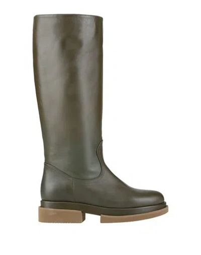 Paloma Barceló Woman Boot Military Green Size 10 Leather