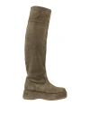 Paloma Barceló Woman Boot Military Green Size 8 Leather In Green