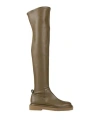 Paloma Barceló Woman Boot Military Green Size 9.5 Textile Fibers