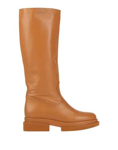 Paloma Barceló Woman Boot Orange Size 6 Leather