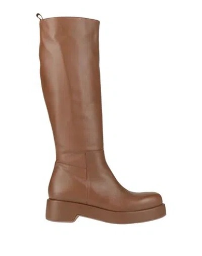 Paloma Barceló Woman Boot Tan Size 8 Leather In Brown