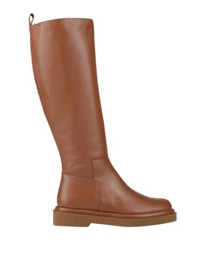 Paloma Barceló Woman Boot Tan Size 8 Leather In Brown