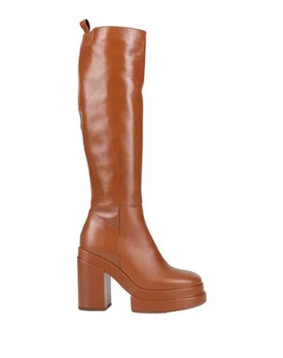 Paloma Barceló Woman Boot Tan Size 8 Soft Leather In Brown