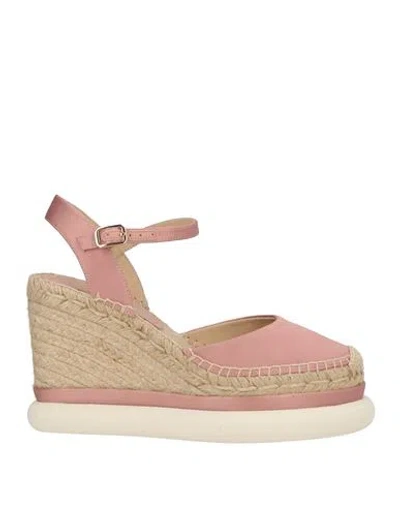 Paloma Barceló Woman Espadrilles Antique Rose Size 8 Textile Fibers In Pink
