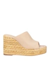 Paloma Barceló Woman Espadrilles Beige Size 10 Soft Leather In Beige