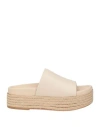 Paloma Barceló Woman Espadrilles Beige Size 7 Leather In Pink