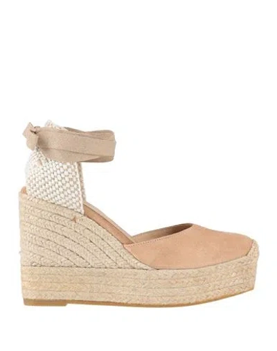 Paloma Barceló Woman Espadrilles Beige Size 8 Leather In Brown