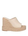 Paloma Barceló Woman Espadrilles Beige Size 9 Leather